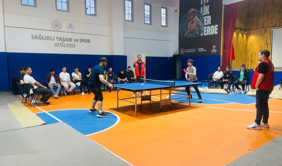 Refahiye’de Gençlik Haftası’nda masa tenisi heyecanı Erzincan Gençlik ve Spor İl Müdürlüğü Refahiye SYDV öğrenci yurdunda