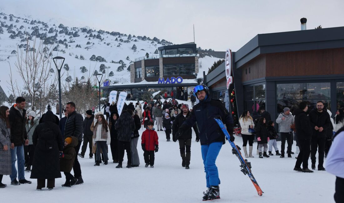Ergan Dağı Kayak Merkezi, hafta sonunda sezonun en yoğun günlerinden