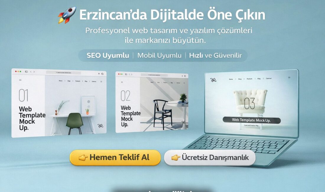 Dijitalleşmenin hız kazandığı günümüzde, Erzincan’daki işletmeler profesyonel web tasarım hizmetlerine