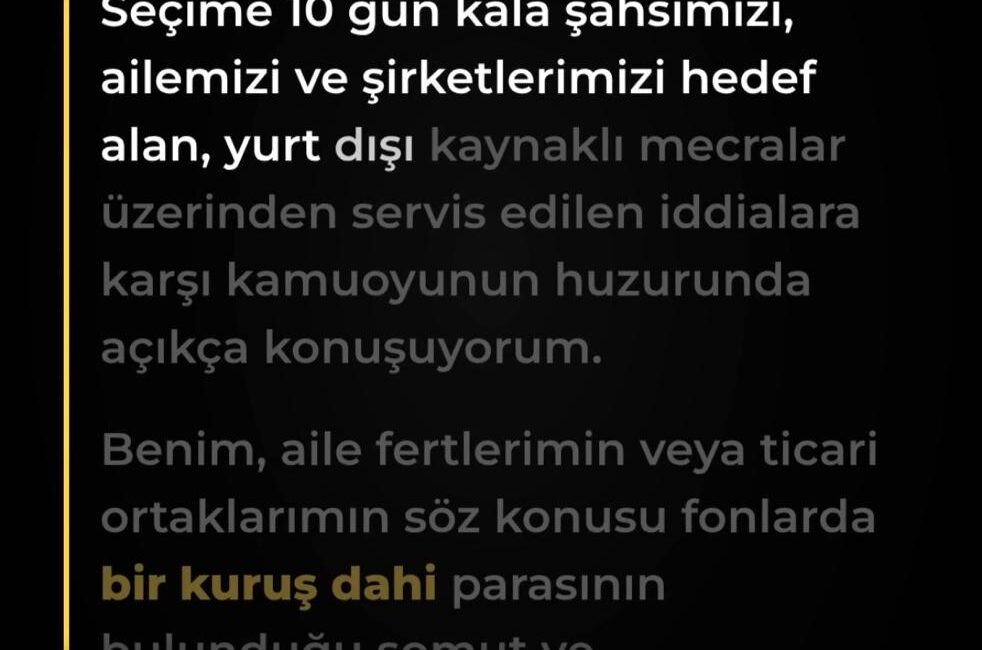 Erzincan Ticaret ve Sanayi Odası Başkan Adayı Süleyman Tan, fon